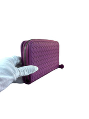 Bottega Veneta Intrecciato Zip  Wallet