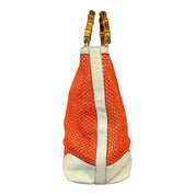Gucci Raffia Bamboo Shopper Tote