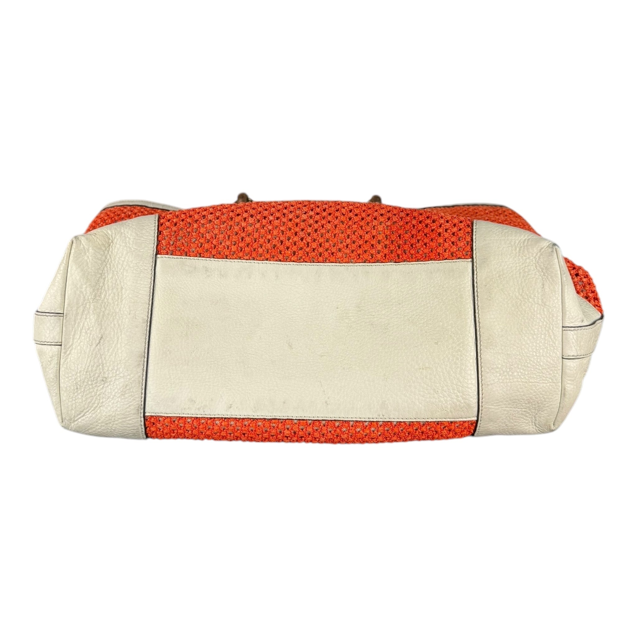 Gucci Raffia Bamboo Shopper Tote