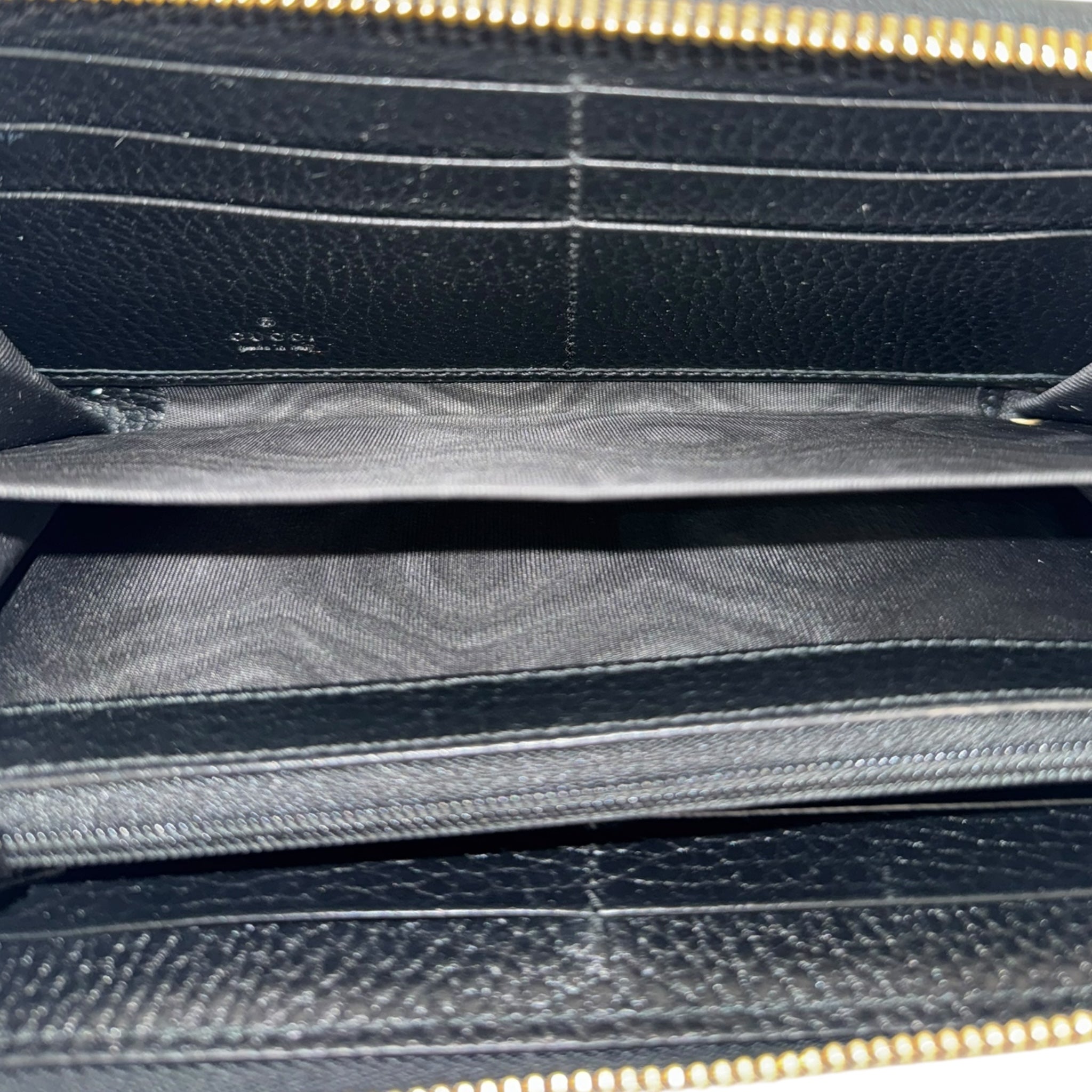 Gucci GG Marmont Bi-Color Zip-Around Wallet