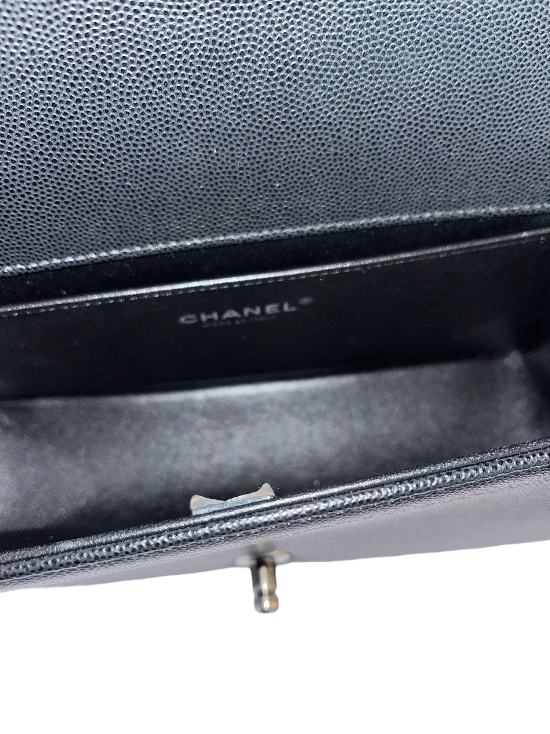 Chanel Boy Bag Old Medium Black Caviar
