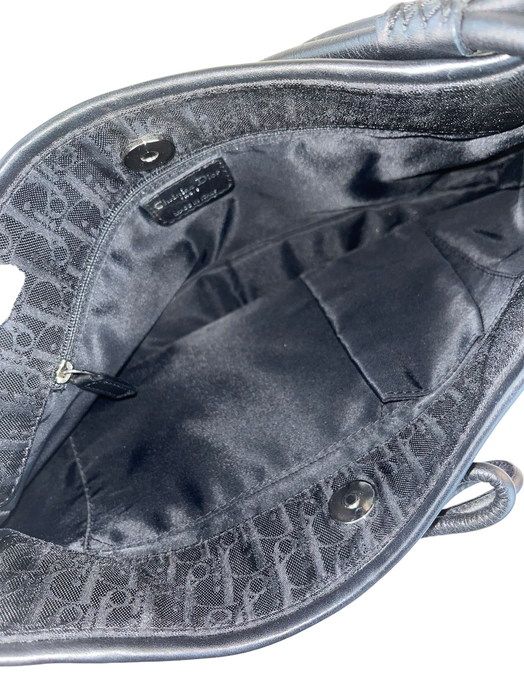 Christian Dior Black Bow Trotter Hobo