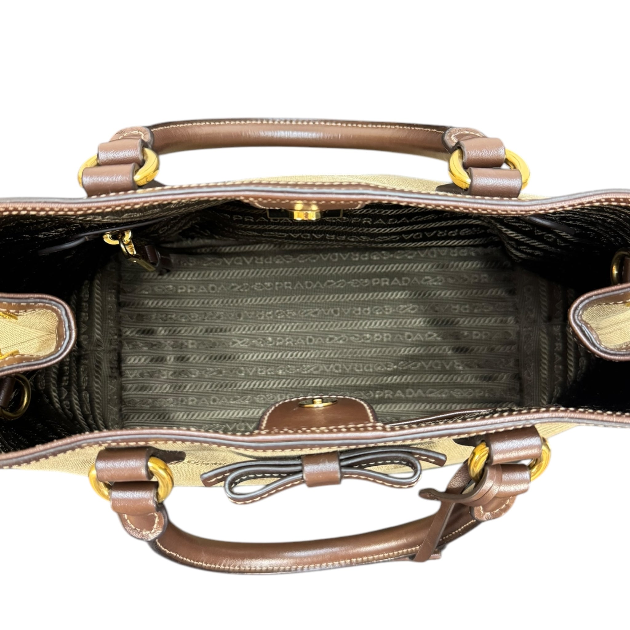 Prada Canvas Convertible Tote
