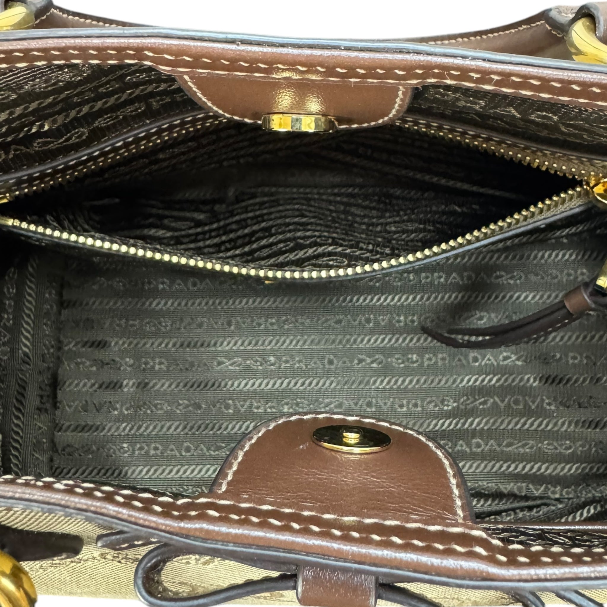 Prada Canvas Convertible Tote