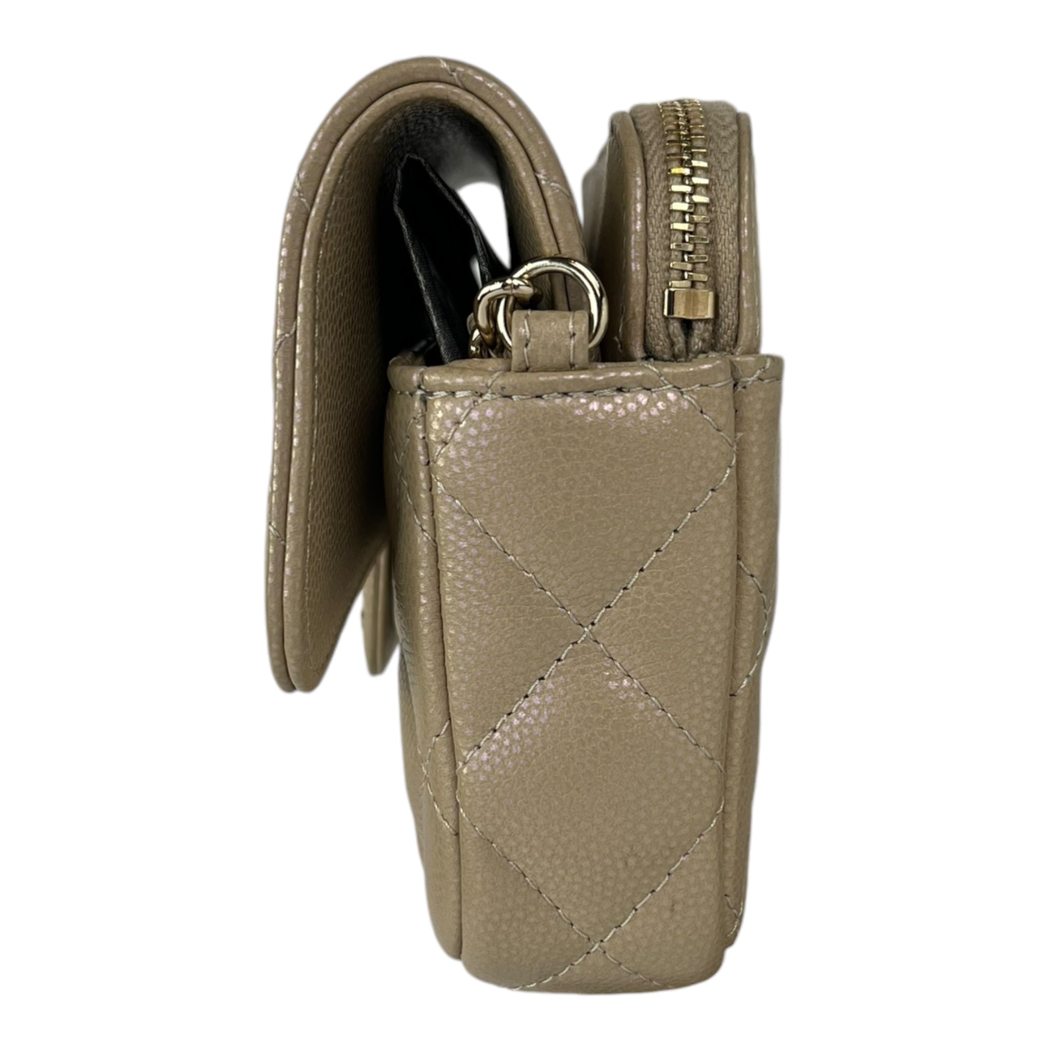 Chanel Iridescent Flap Phone Holder with Chain