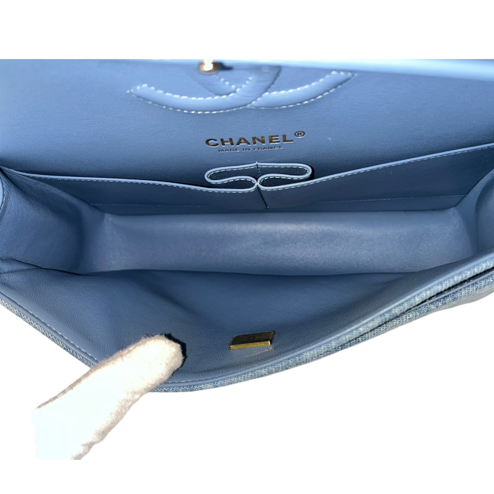 Chanel Printed Denim Double Flap Medium