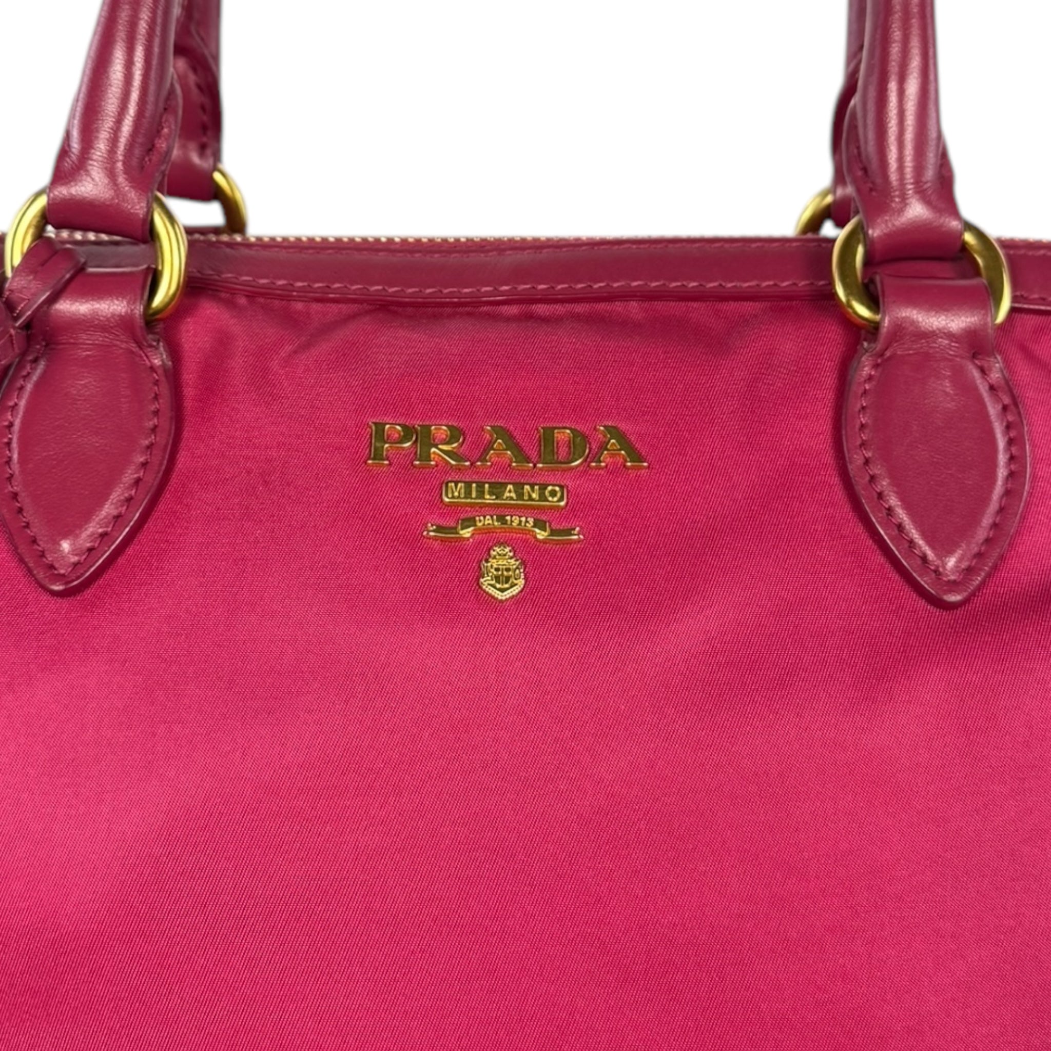 Prada Nylon and Leather Tote