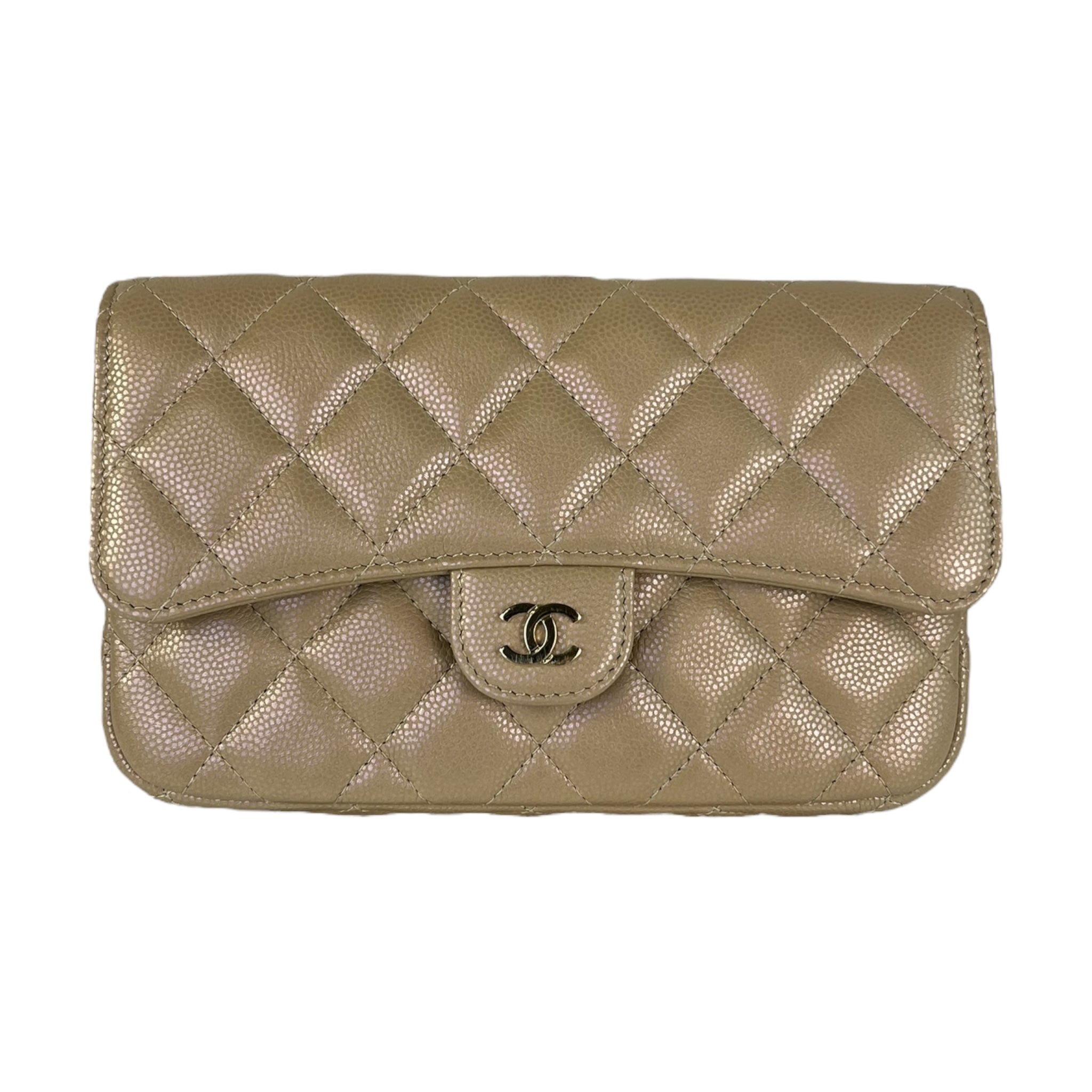 Chanel Iridescent Flap Phone Holder with Chain