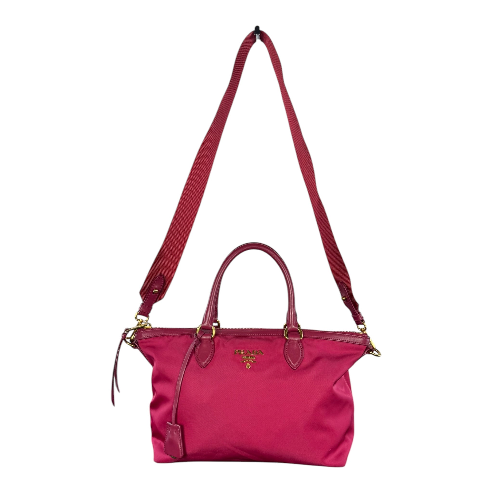 Prada Nylon and Leather Tote