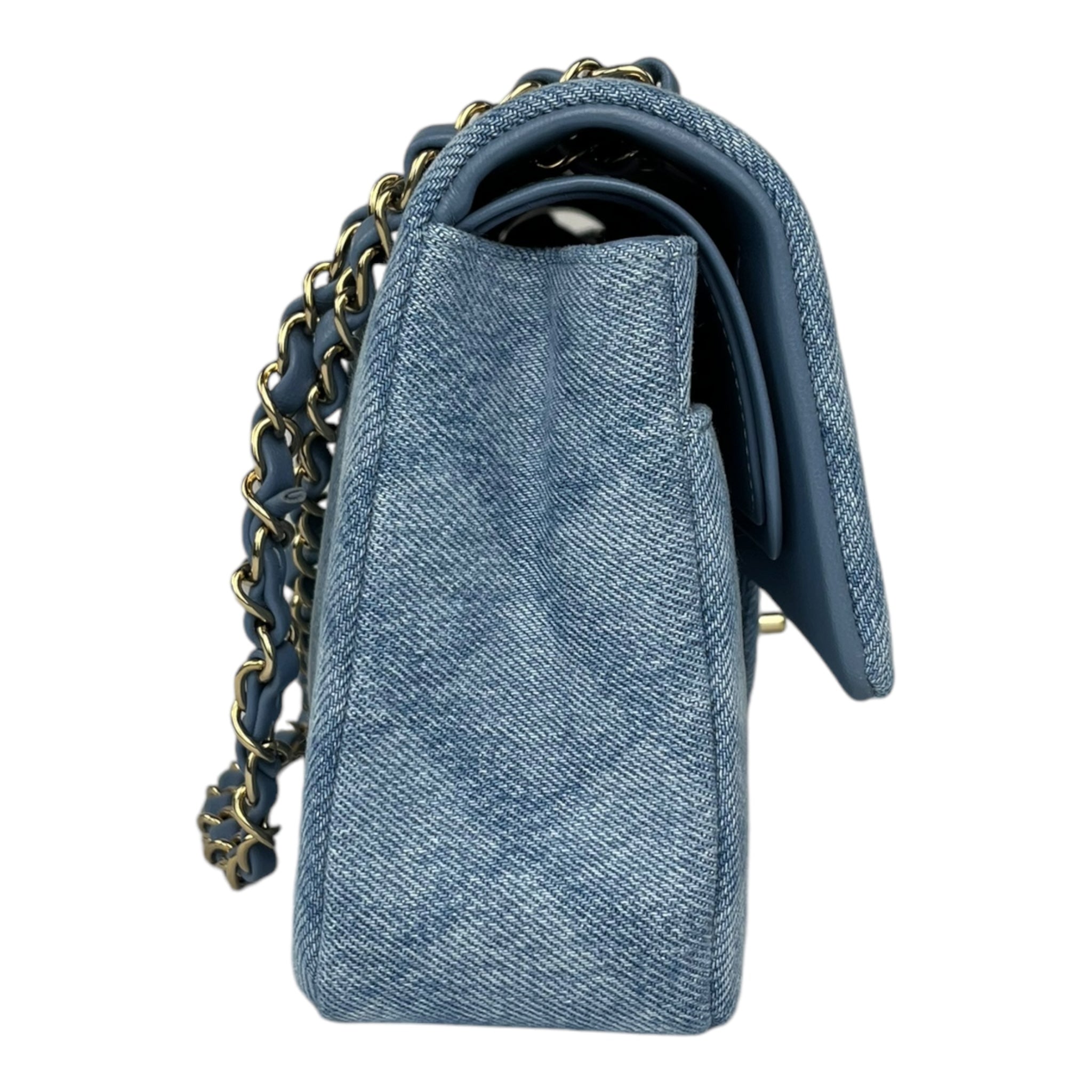 Chanel Printed Denim Double Flap Medium
