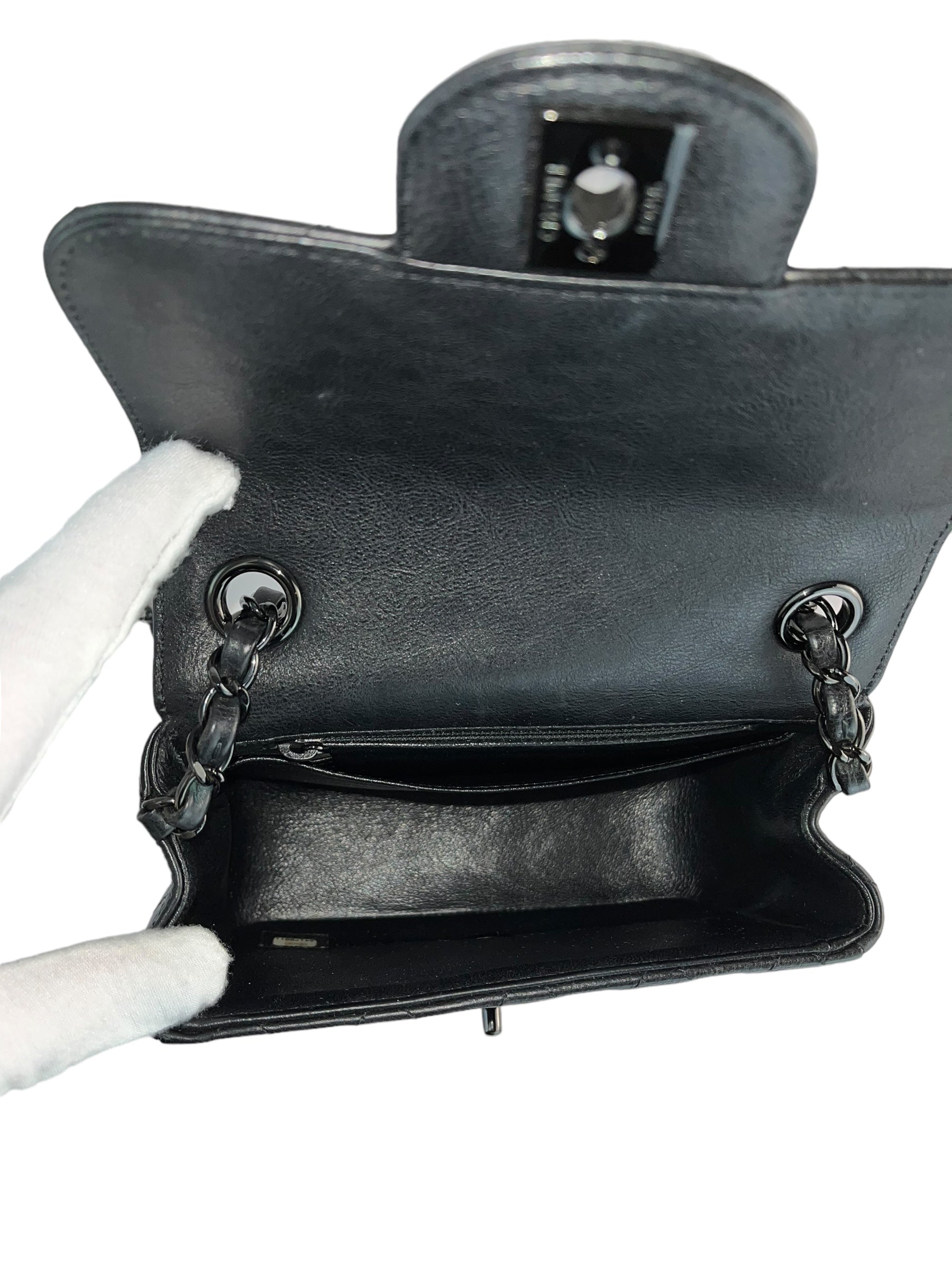 Chanel So Black Square Classic Flap Mini
