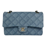 Chanel Printed Denim Double Flap Medium