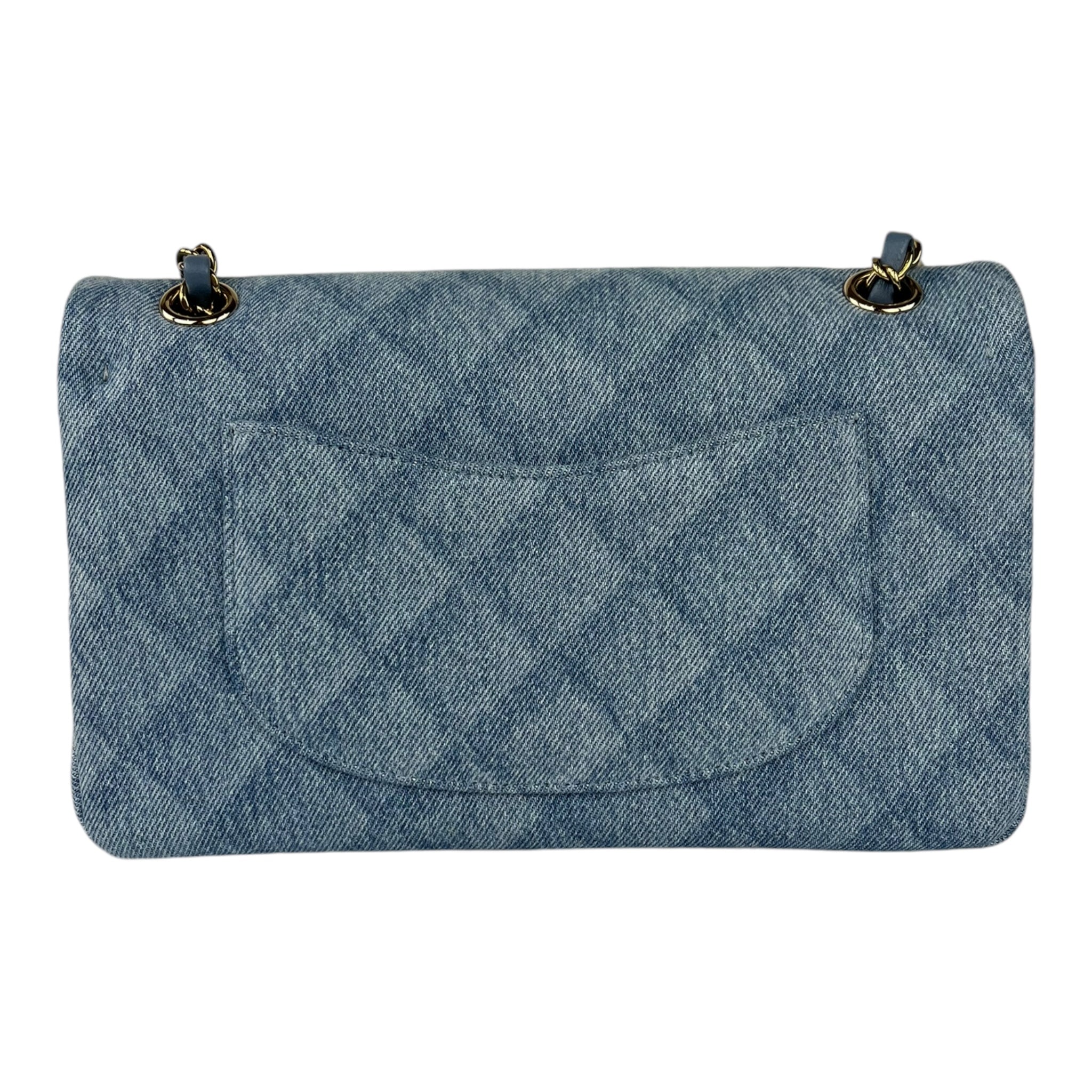 Chanel Printed Denim Double Flap Medium