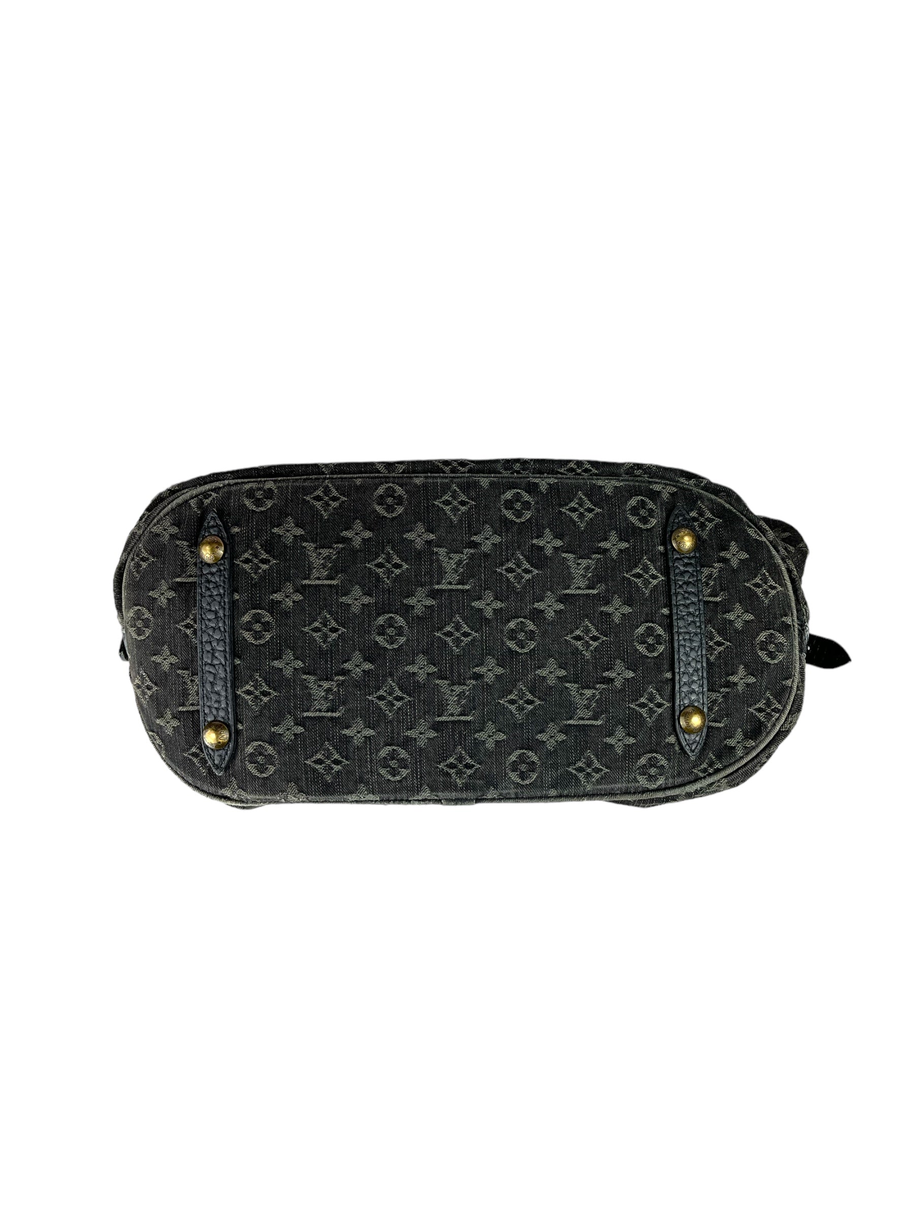Louis Vuitton Black Monogram Mahina XL Denim