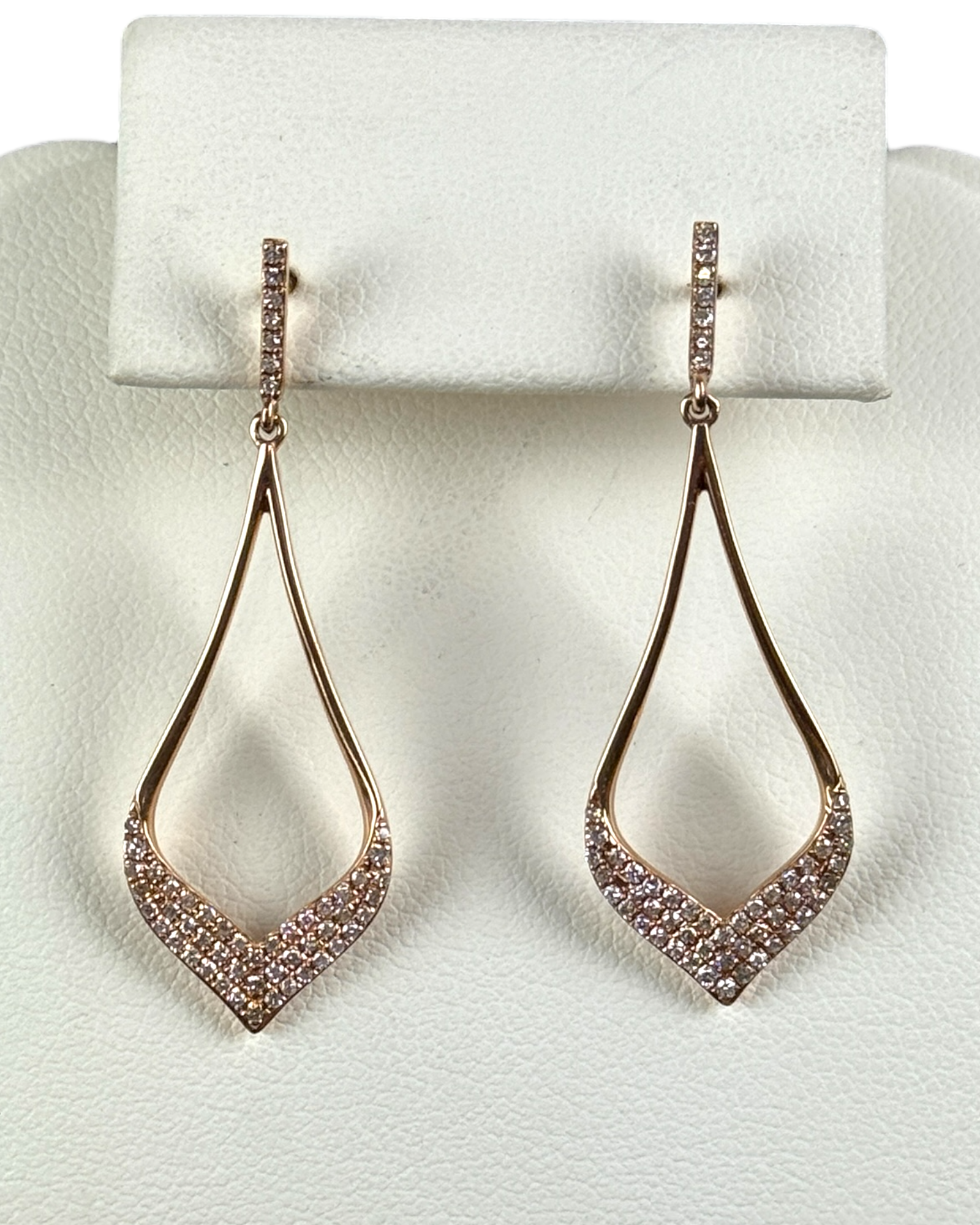 EFFY Rose Gold Diamond Drop Earrings