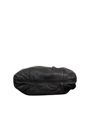 Prada Soft Calfskin Buckle Hobo Bag Black Leather