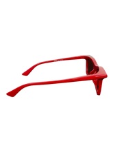 Balenciaga BB0099S 006 Red Rectangular Sunglasses