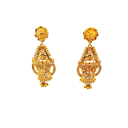 22K Post Dangle Earrings