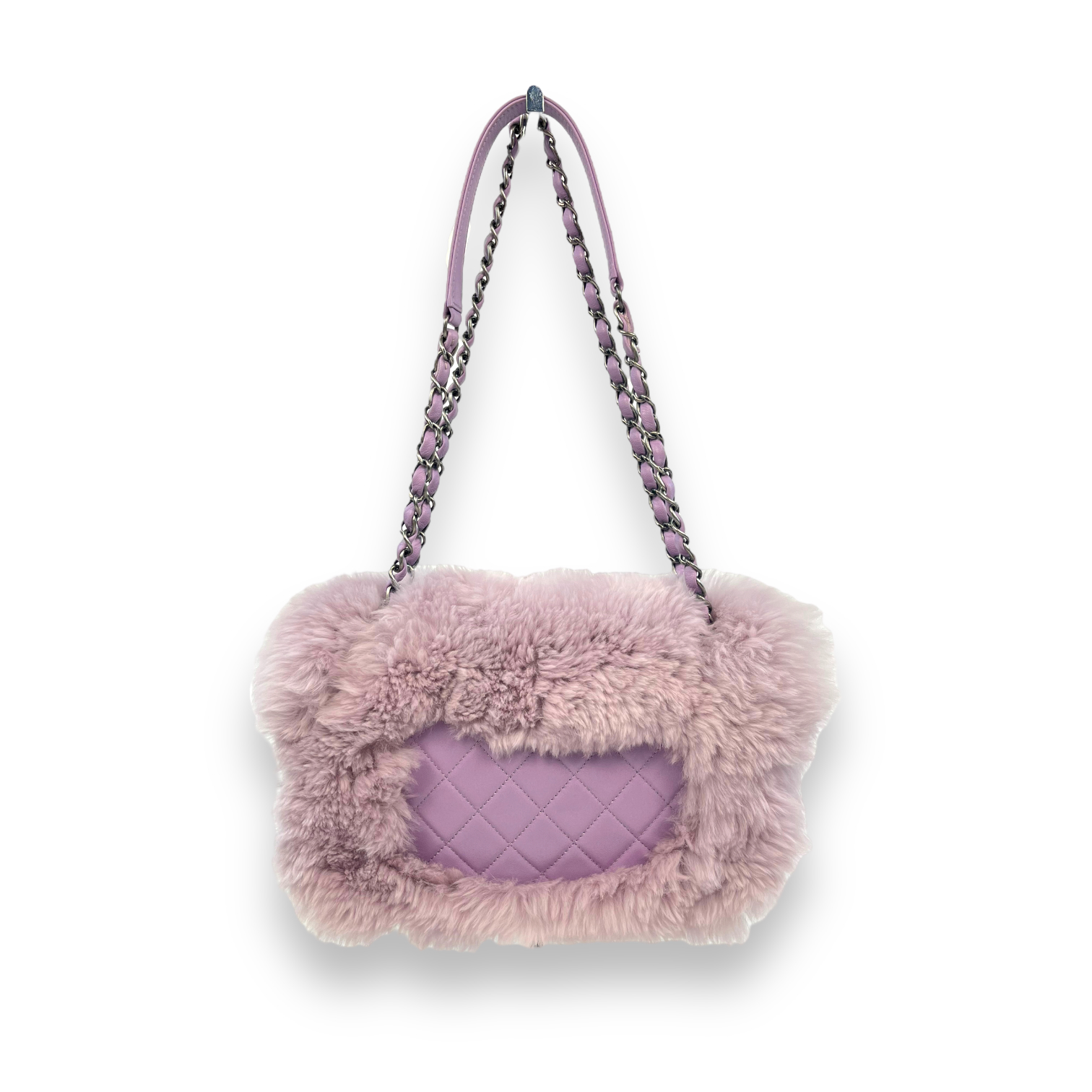 Chanel Lavender Rabbit Fur Flap Bag – The Luxury Exchange PDX Chanel Lavender Rabbit Fur Flap Bag – The Luxury Exchange PDX