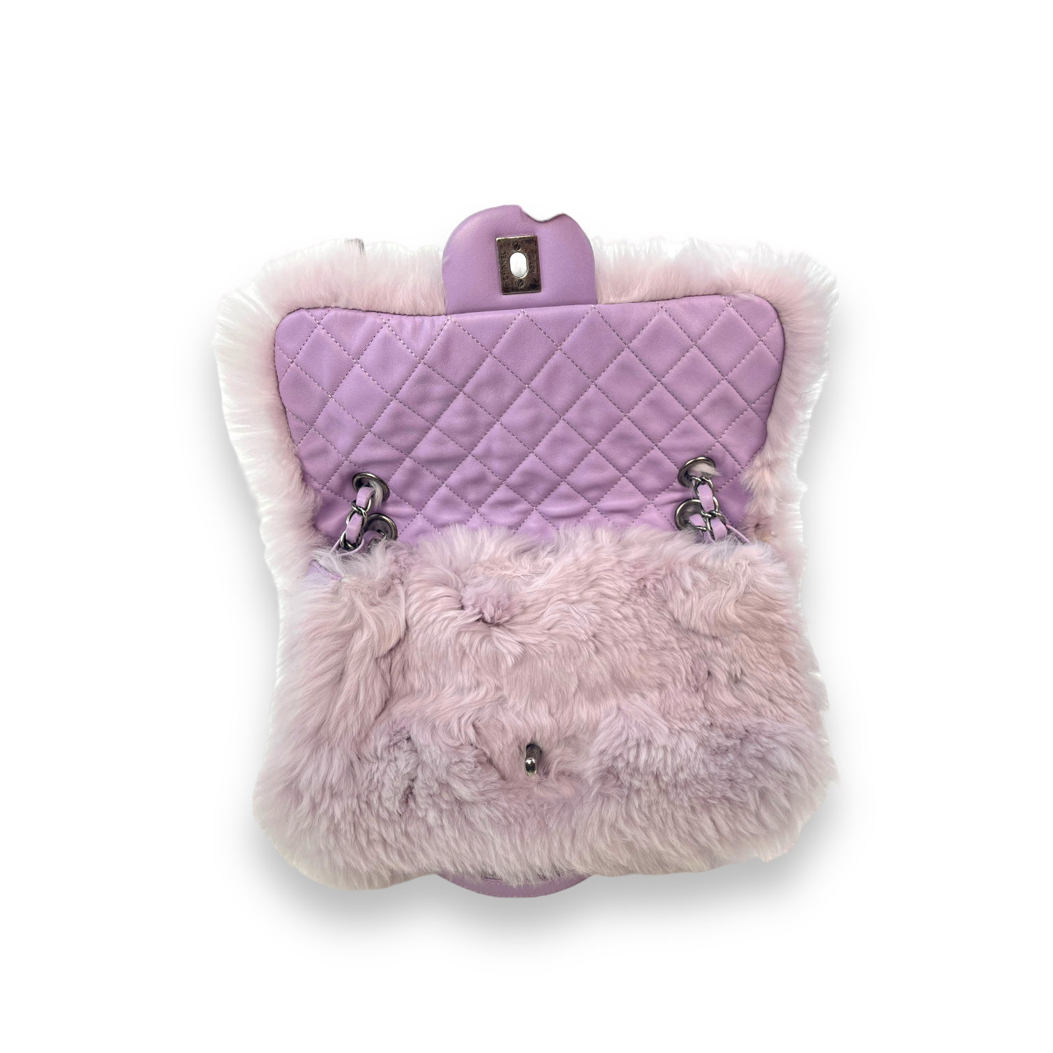 Chanel Lavender Rabbit Fur Flap Bag – The Luxury Exchange PDX Chanel Lavender Rabbit Fur Flap Bag – The Luxury Exchange PDX