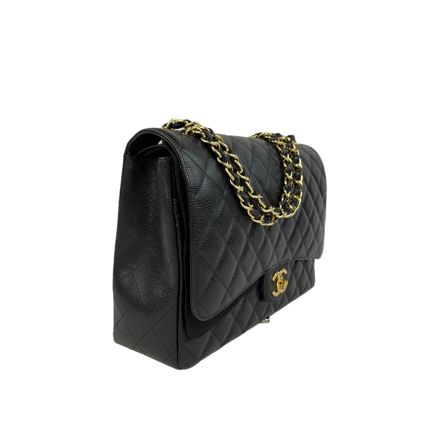 Chanel Quilted Caviar Maxi Double Flap