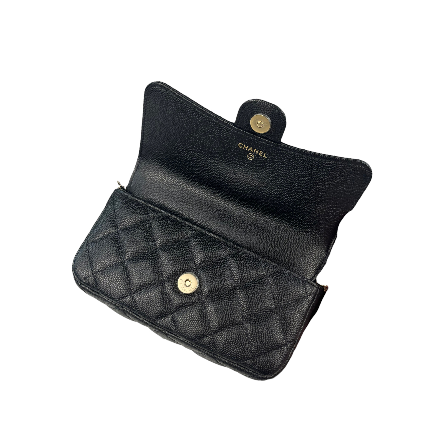 Chanel Caviar Phone Holder on Chain