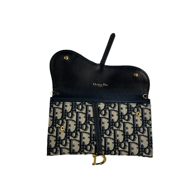 Christian Dior Oblique Long Saddle Wallet