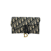 Christian Dior Oblique Long Saddle Wallet