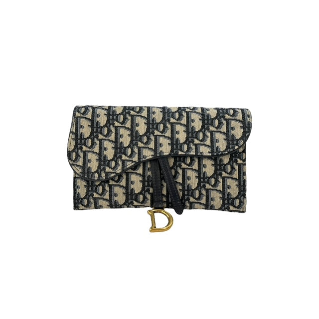 Christian Dior Oblique Long Saddle Wallet