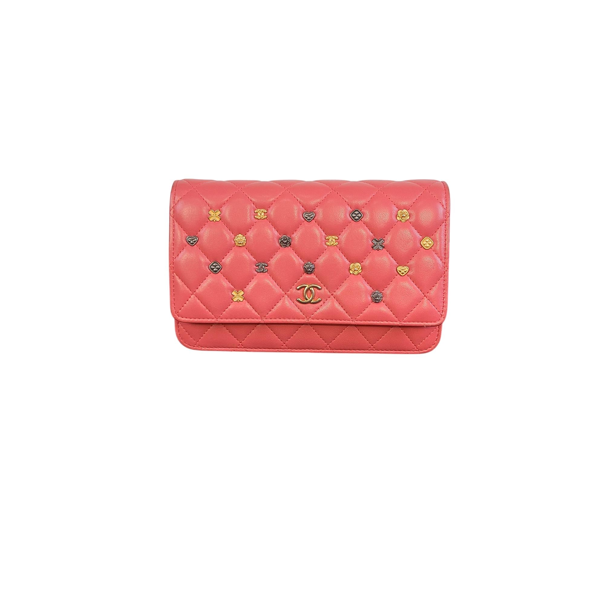 Chanel Icon Pink Wallet On Chain