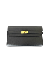 Hermes Kelly Wallet To Go Black Epsom Leather