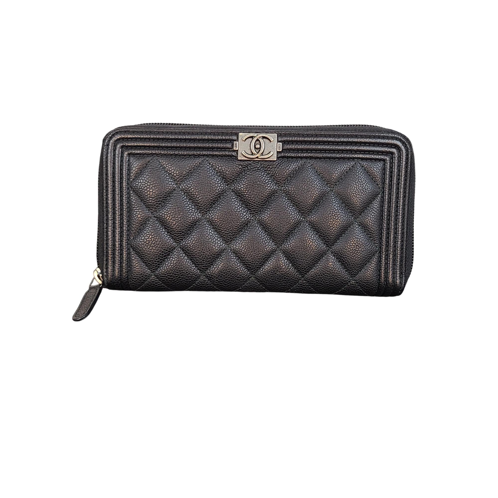 Chanel Boy Zip Around Wallet