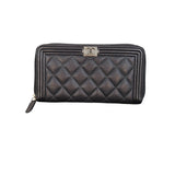 Chanel Boy Zip Around Wallet
