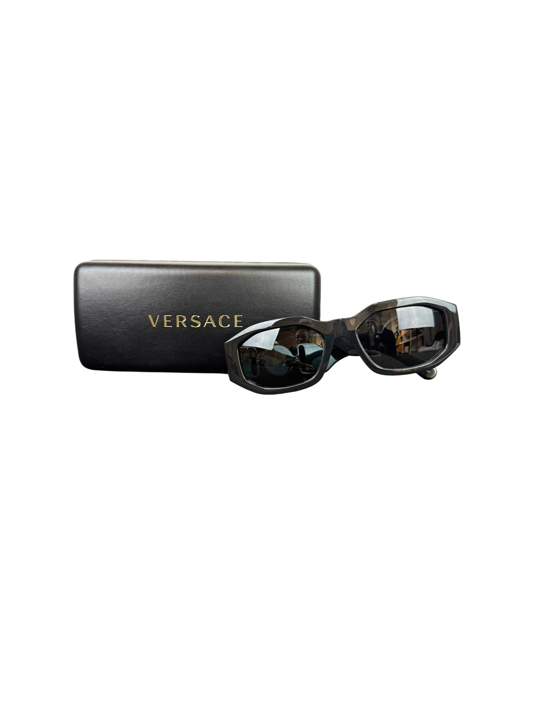 Versace VE4361 Medusa Biggie Black/Gold Sunglasses