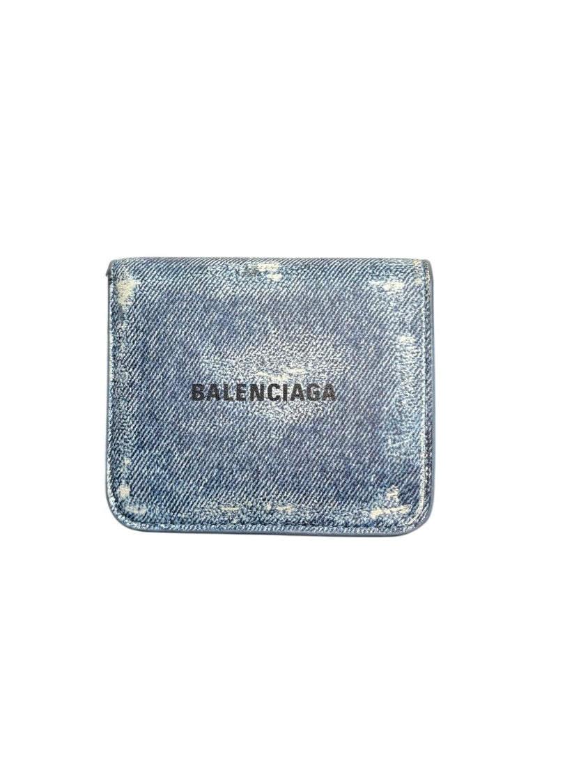 Balenciaga Distressed Denim Wallet