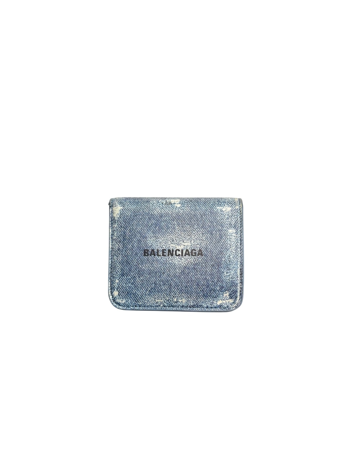Balenciaga Distressed Denim Wallet