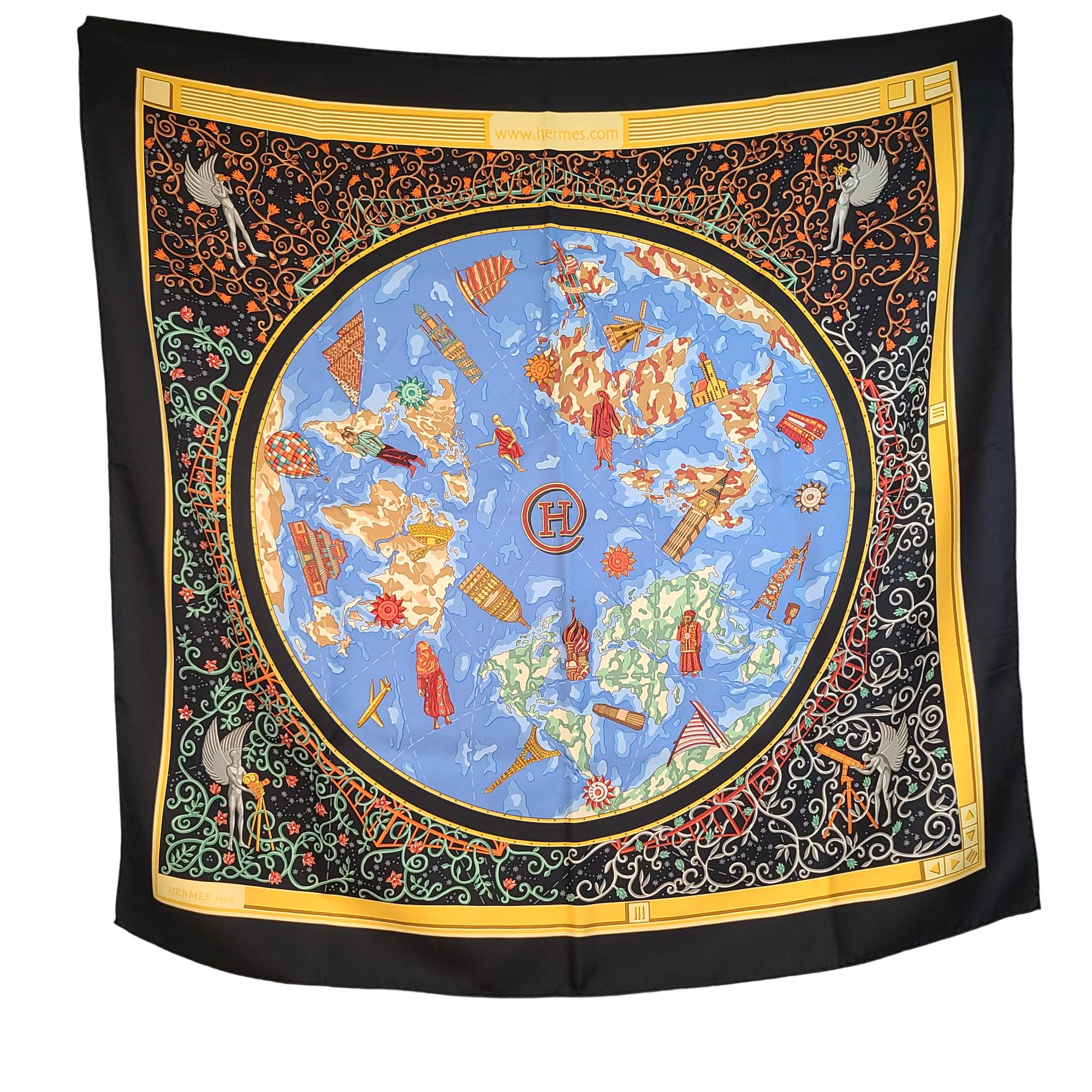 Hermès 'Around the World' Silk Scarf