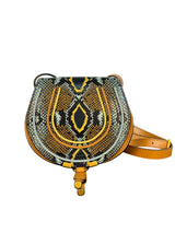 Chloé Marcie Small Python-Print Round Crossbody Bag