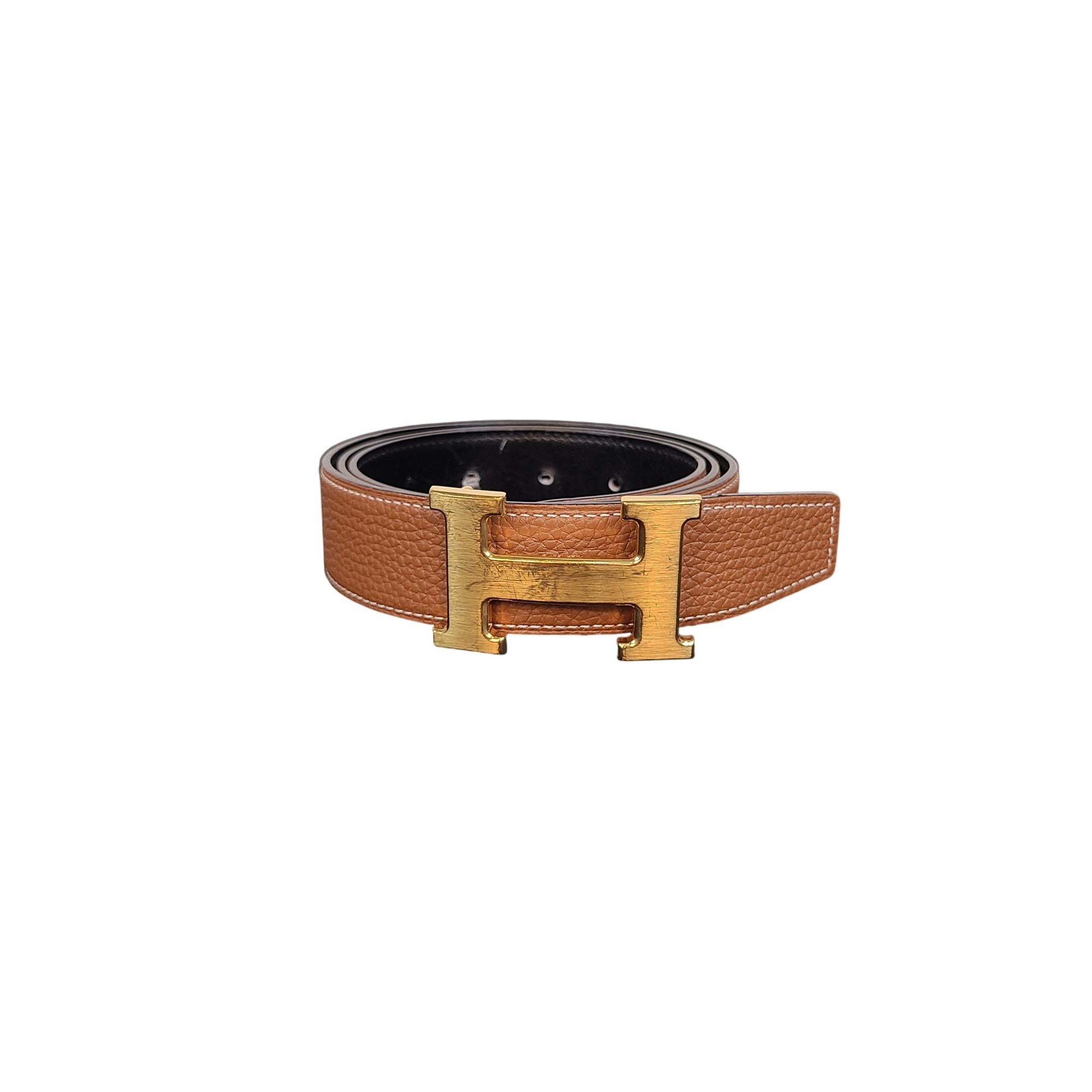 Hermès 32mm Constance Reversible Leather Belt