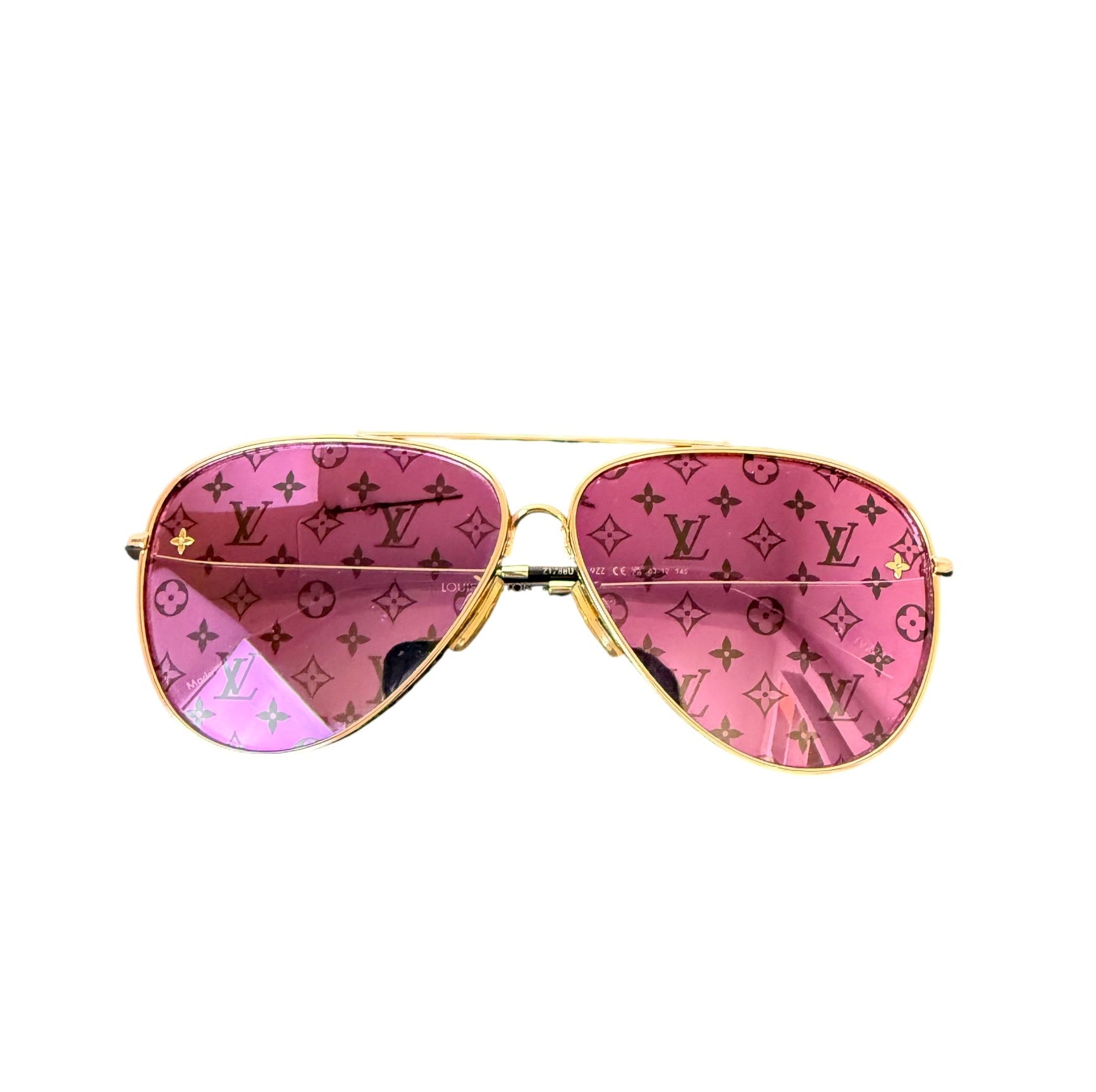 Louis Vuitton Pilot Aviator Sunglasses Pink Monogram