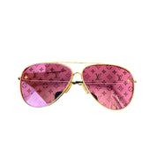 Louis Vuitton Pilot Aviator Sunglasses Pink Monogram