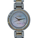 Citizen Carina Diamond Mother of Pearl Dial Eco-Drive EM0464-59D 28mm