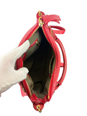 Chloé Marcie Red Leather Handbag with Gold Hardware
