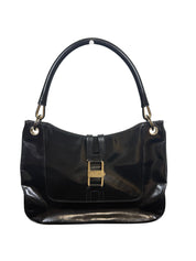 Gucci Vintage Black Patent Leather Shoulder Bag