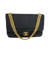 Chanel Jersey Quilted Medium Double Flap Bag