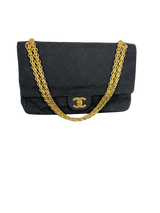 Chanel Jersey Quilted Medium Double Flap Bag
