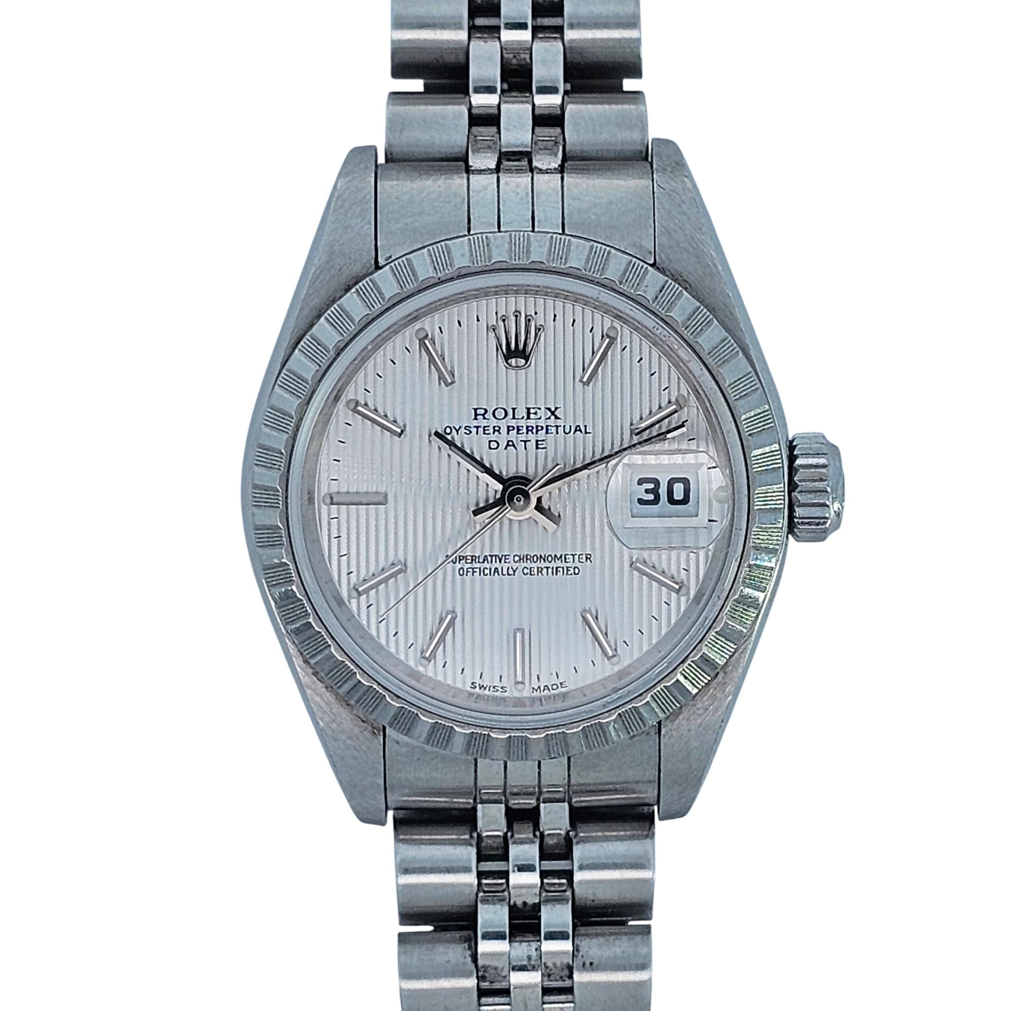 Rolex Oyster Perpetual Lady-Datejust 26mm SS 2003 Silver Dial 79240