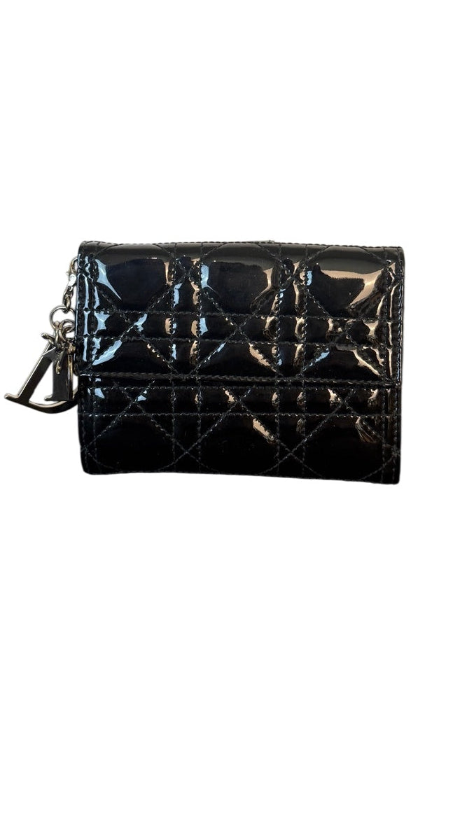 Dior Lady Dior Patent Leather Wallet