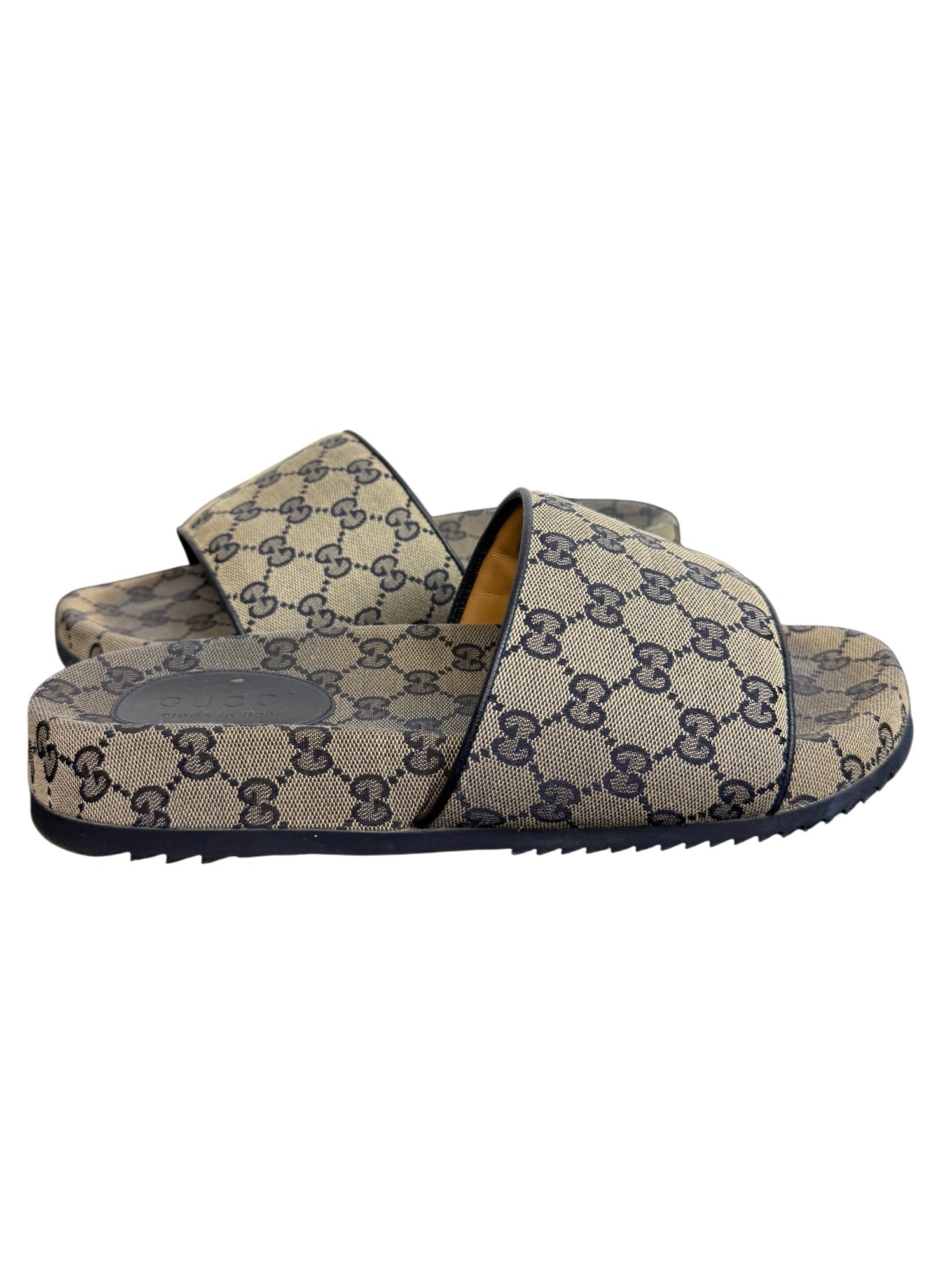 Gucci GG Monogram Canvas Slide Sandals
