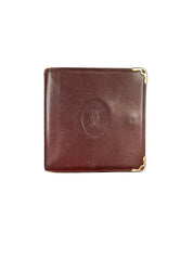 Cartier Must de Cartier Burgundy Leather Bifold Wallet